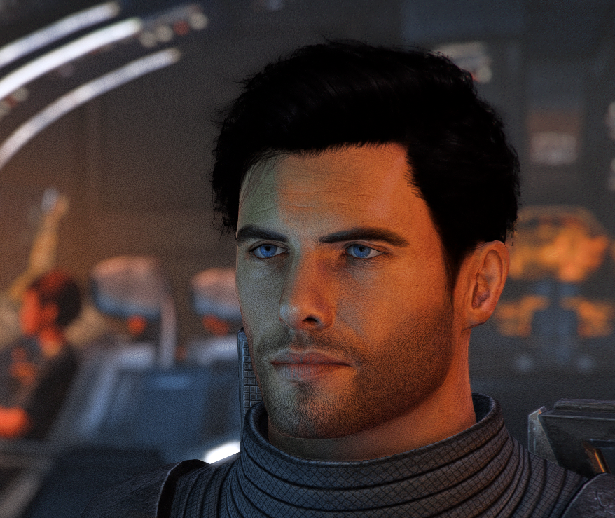 adraeor's tweet photo. Did I start a new ME trilogy run because I found a custom shep mod on Reddit, that I NEEDED to play? 

Why Yes, yes I did. 

Shep and Kaidan power couple INCOMING cos look at him! https://t.co/FDakJ6kLoU
