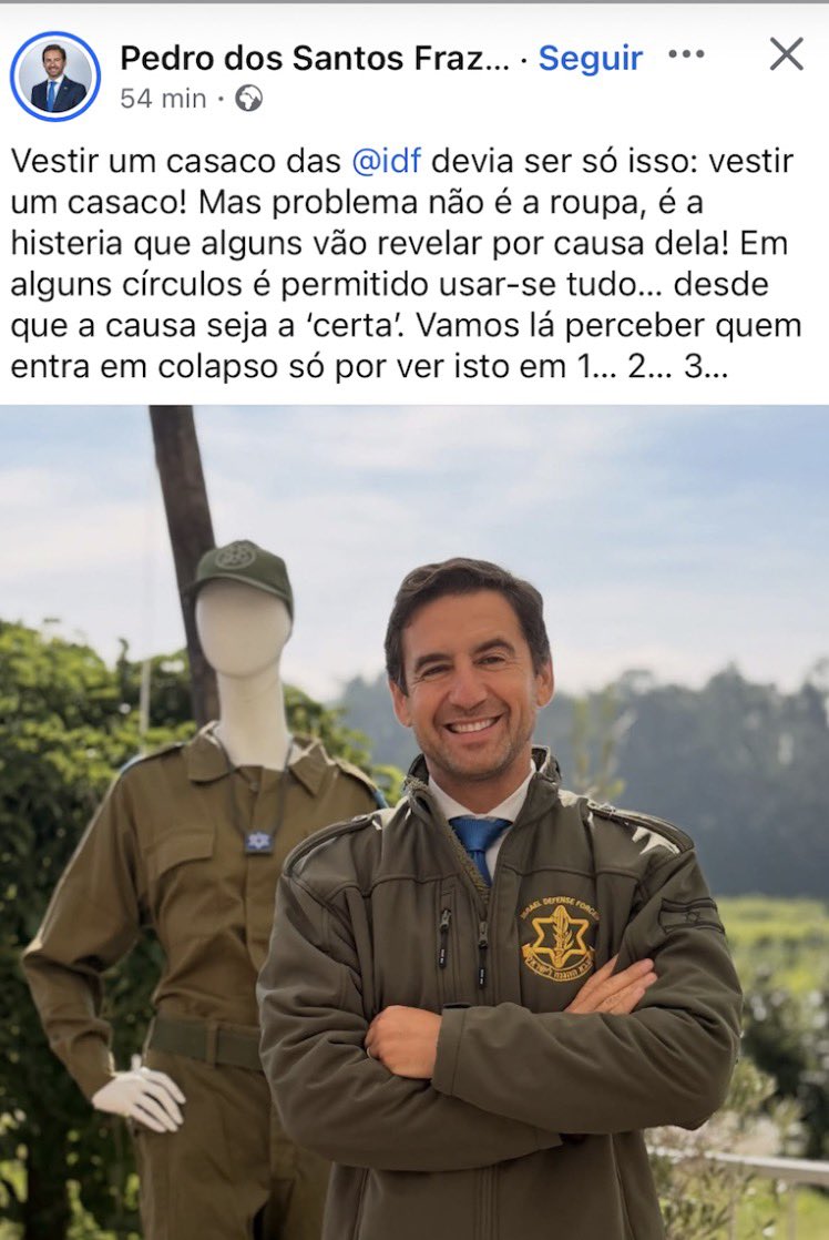 _V_Castello's tweet photo. Para um monte de merda, vestir um casaco do exercito de um estado genocida é só vestir um casaco…

O que vale é que não somos todos uns filhos da puta lunaticos e não normalizamos!!! https://t.co/TsC3WVliCM
