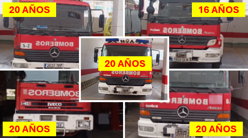 encierrobombmlg's tweet photo. Si según un estudio de la empresa Carfax vehículos con una media de 14 años suponen un grave riesgo para la seguridad vial, ¿qué opinarán de camiones de Bomberos con más de 20 años de antigüedad? https://t.co/9YSfHDBAYn