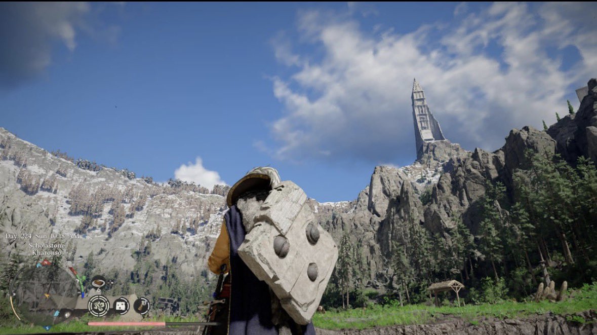 GreymanesGuild's tweet photo. A Crimson Desert player discovers a rather interesting kind of shield! A slab of stone! 

u/SilentNex https://t.co/Y9JTZLXXAy