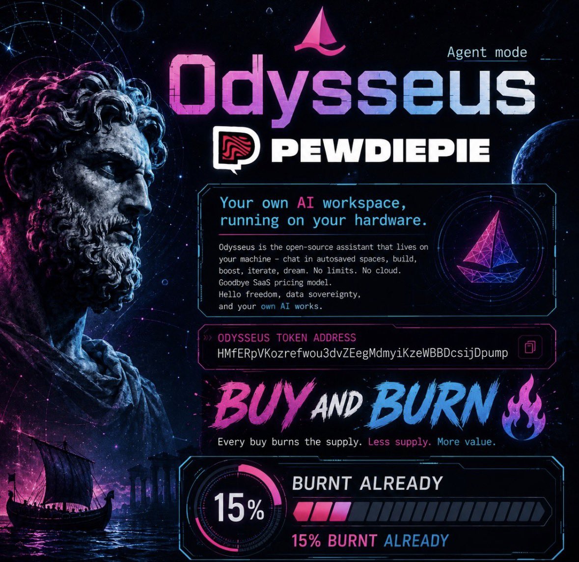 dev_giulietta's tweet photo. @BillyM2k Check out Odysseus, PewDiePie's homemade Claude (in agent mode) 👾

https://t.co/Y1kp15kiMM https://t.co/Fwl50FX4Rw