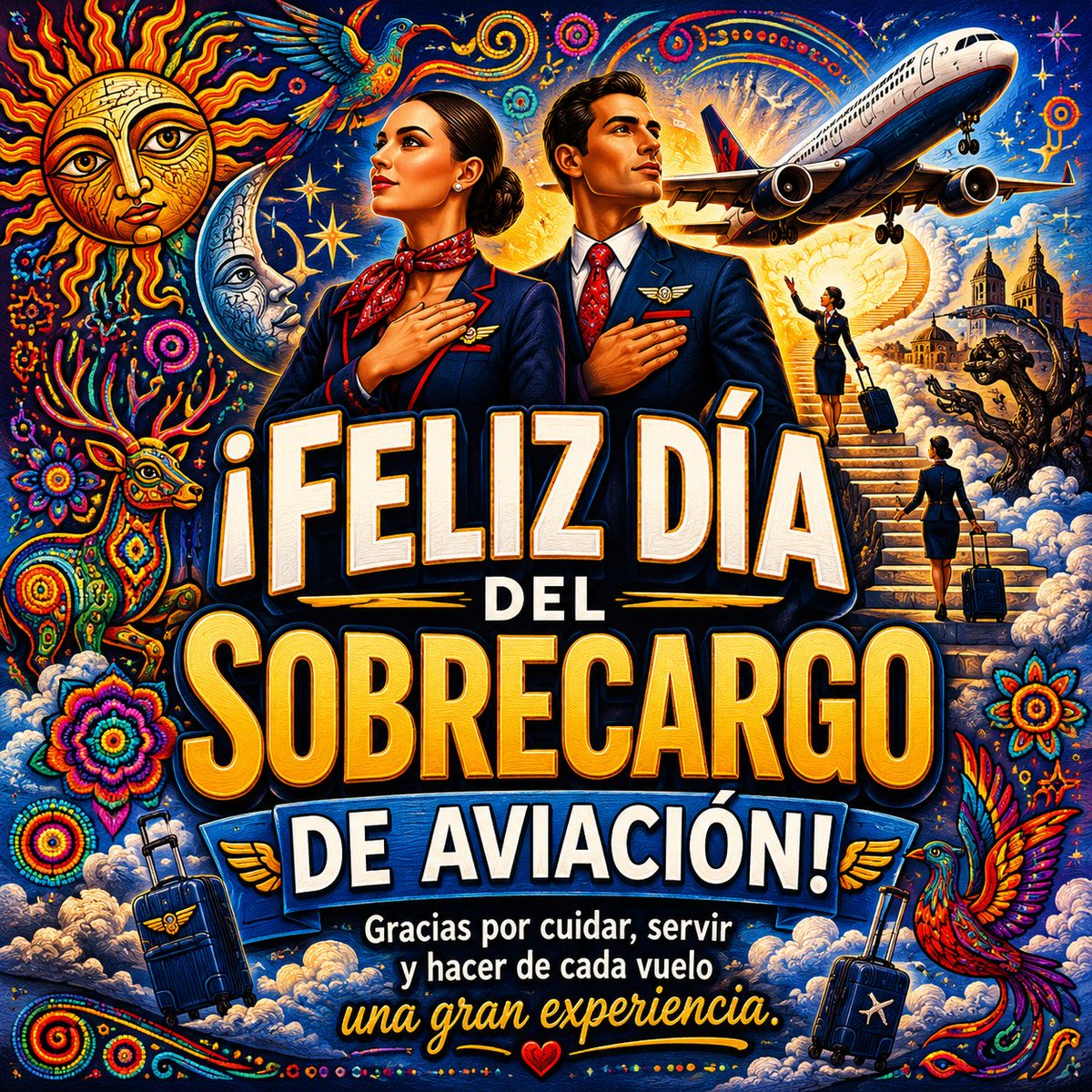 uncambiohumano's tweet photo. Mientras todos miran el destino, ellos se aseguran de que lleguemos. Gracias por su profesionalismo, paciencia y vocación de servicio. ¡Feliz Día del Sobrecargo de Aviación! 
#SobrecargoDeAviacion #Aviacion #OrgulloAereo #ServicioExcepcional #DiaDelSobrecargo https://t.co/0HOcB14rwR