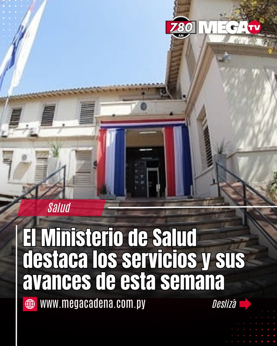 780AM's tweet photo. EL GOBIERNO NACIONAL CELEBRA LOS AVANCES DEL MSPBS DE ESTA SEMANA

Cirugías oftalmológicas
Nuevas USF en Ñemby
Cirugía de alta complejidad
Agenda de Salud Digital
Mejoras en USF de Misiones

Todo lo más destacado fue resumido en un video informativo para dar aviso a la ciudadanía sobre los servicios que ofrece el ministerio

#780am @megatvpy