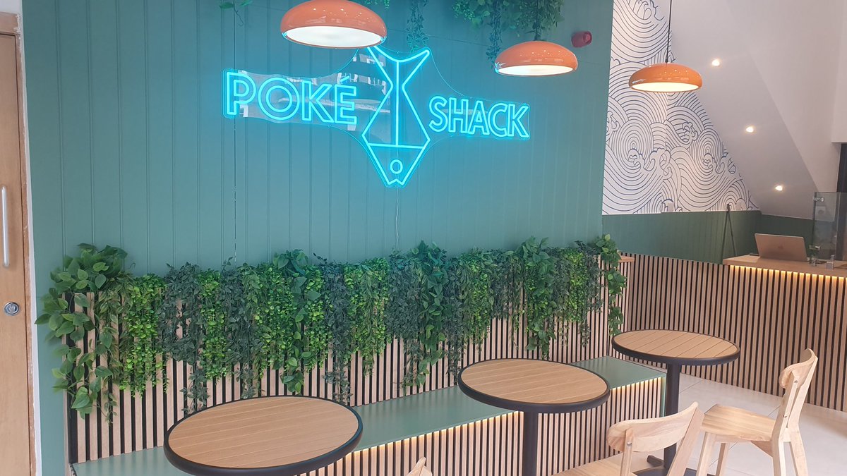 WestHampsteadNW's tweet photo. Poke Shack now officially opened in West Hampstead.

Not quite the dark kitchen many feared, but another example of scalable, delivery chain model arriving as traditional independents continue to face pressure.

Interesting to watch these shifts gradually reshape a high street https://t.co/FbjTVqPRy4