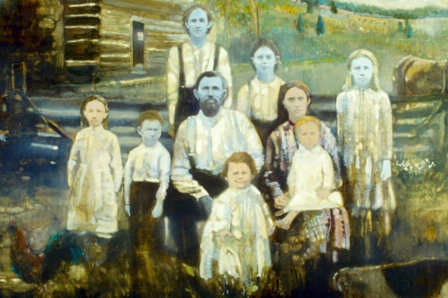 dionysius_80's tweet photo. Members of the Fugate family in Kentucky were known for having blue-colored skin. This was caused by a rare genetic condition called Methemoglobinemia, which reduces the blood’s ability to carry oxygen, turning it dark brown and making the skin appear blue. https://t.co/dpRsxlN2Ze