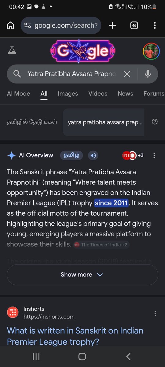 senthilvinoth's tweet photo. I've been watching the IPL passionately since its very first season. But now, I honestly feel like a clown for not noticing these things all these years. Why are politicians bringing these agendas even into sports? What's the need for it? #iplchampion  #rcb https://t.co/OPM04flta6