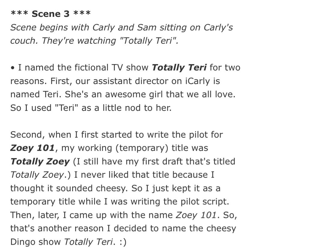 childhoodsource's tweet photo. Technically we can say it is, yes! Totally Teri was a name of a TV show in the iTake on Dingo episode. 

Here’s a screenshot from Dan’s old blog talking about this. https://t.co/QDHFOR2W1y