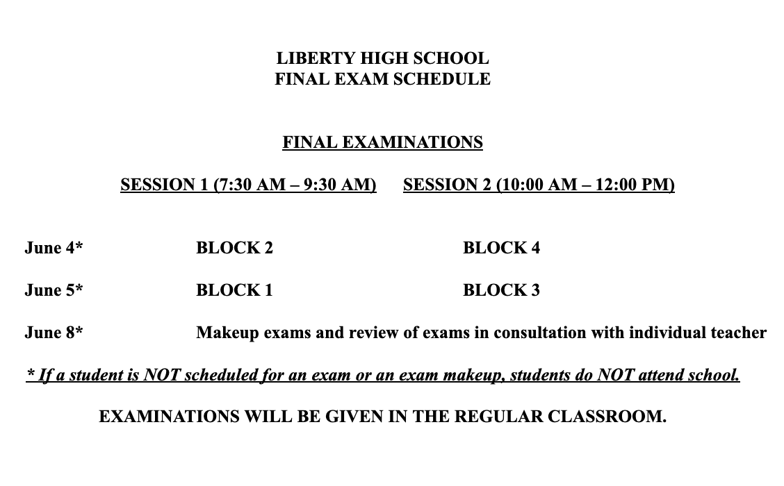 LibertyHigh's tweet photo. Please see the LHS Weekly Update for May 31st at the link below. This information is also sent via Synergy, posted on Schoology, and can be found on the LHS website by clicking "Weekly Update."

https://t.co/aerzYiMGzG https://t.co/GrRDVuNcdw