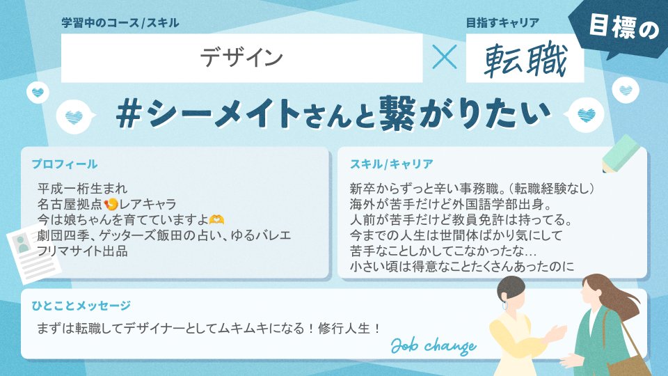 HORU49467648's tweet photo. /／
転職目標の 
#シーメイトさんと繋がりたい
\＼

ギリギリ間に合った〜と思ったら、ギリギリ間に合ってなかった笑
でもそもそもX連携してなくて抽選対象外だったから、まあいっか☺️

所属欲求があるから、デザインできる環境に就職するというのが当面の目標なのである☝️

#シーライクス https://t.co/gOj822WYX2