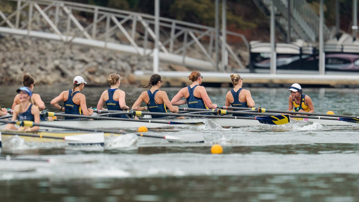 umichrowing's tweet photo. Michigan outperformed its seeding in all 3 boat classes, including a thrilling C Final victory for the 1V8, to wrap up the 2025-26 season in style.

RECAP » https://t.co/z5kghbpyJm

#RowBlue https://t.co/gZH3zM0D1W