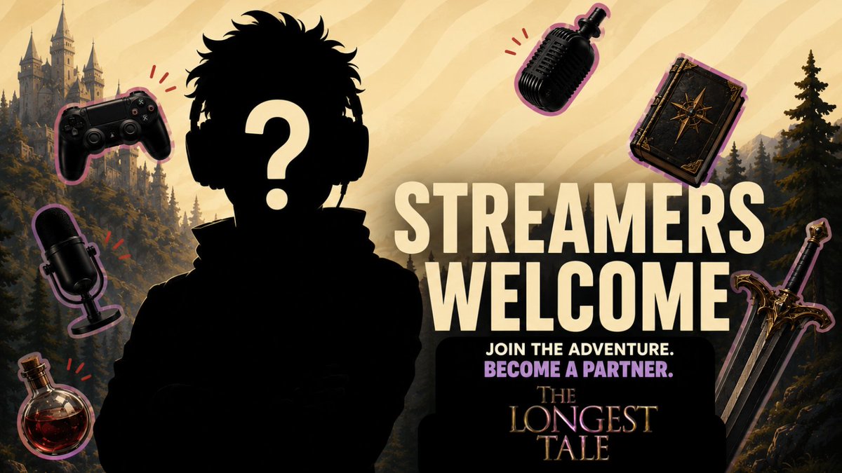 DevNullProd's tweet photo. ⚔️ STREAMERS WANTED ⚔️

The Shattered Kingdoms are calling… and we want YOU to tell their story.

We’re looking for streamers & content creators to join the world of The Longest Tale, a dark fantasy adventure filled with ancient ruins, deadly foes, mythic puzzles, and four unique heroes bound by fate.

Whether you stream on Twitch, Kick, YouTube, or anywhere else, we’d love to have you as part of our partner program.

🎮 Request your key here: https://t.co/DoKKg4y4Gd 

Will you uncover The Longest Tale?

#TheLongestTale #IndieGame #Gaming #Streamer #ContentCreator