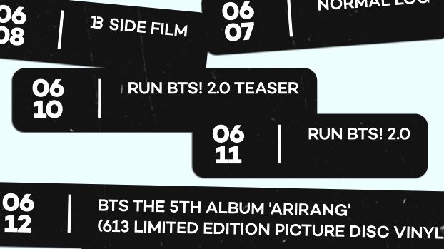 btschartsxdaily's tweet photo. OMG RUN BTS 2.0 IS BACK ON JUNE 11TH!

BTS FESTA
#BTS13thAnniversary 
#BTSFESTA2026 https://t.co/0cv6TXnfIH