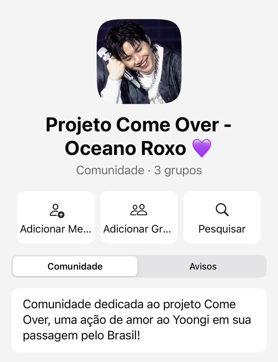 streamforsuga93's tweet photo. ARMYs, finalmente criamos comunidade/canais de comunicação sobre o projeto Come Over! 💜🎈

Abaixo, compartilhamos os links de acesso às plataformas do Instagram, WhatsApp e x/Twitter (o do X FOI modificado temporariamente para o projeto, antes, era uma comunidade de foco em Stream e votação para o Yoongi)

IG: https://t.co/fpISVufBe7
Wpp (1): https://t.co/rnNWjhXAuU
Wpp (2): https://t.co/pIQSJ76X0e
X/Twitter: https://t.co/Hs6xOqYCid