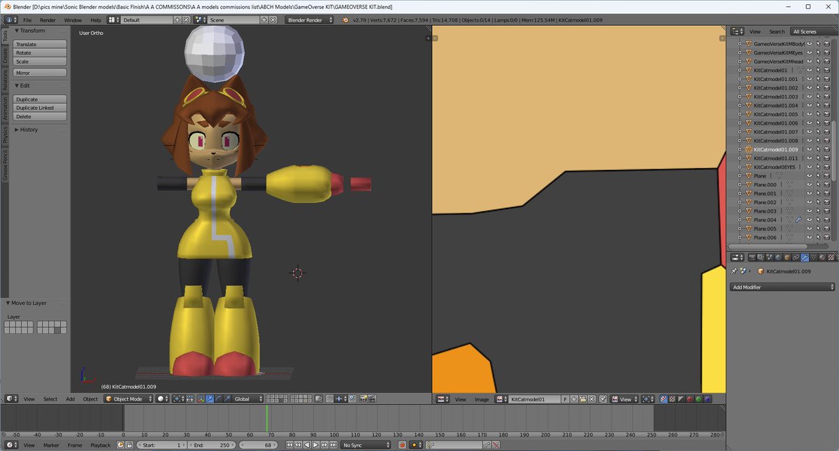 Runnhurd's tweet photo. ^^; heheh ... err so I learn I the image I use was last year version of Kit, I had to do some adjustments, to fix her up I got to remake the hair and hands now. the other parts are all fix up
she gonna take longer to finish

she was too WIDE ^^; https://t.co/GsBTZrKMjU