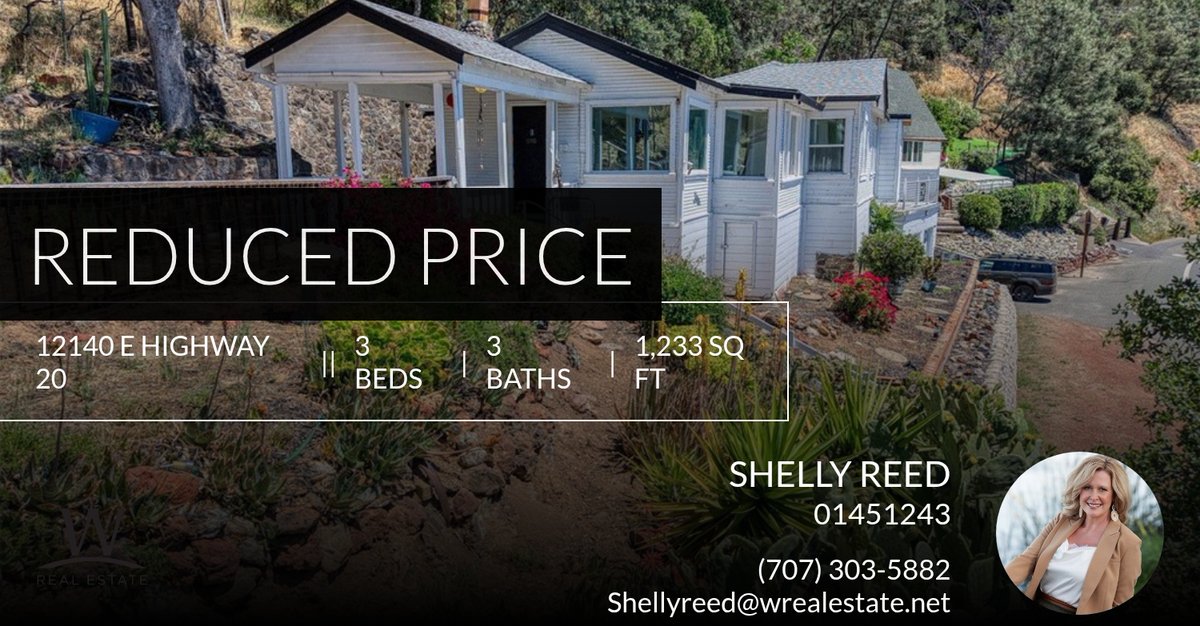 sreed707's tweet photo. 📍 Reduced Price 📍 This recently reduced home at 12140 E Highway 20 in Clearlake Oaks won't last long, so, don't wait to set up a showing! Reach out here or at (707) 303-5882 for more information!

Shelly M. Reed https://t.co/JUMv3vS7IA https://t.co/b9Up2xMerJ
