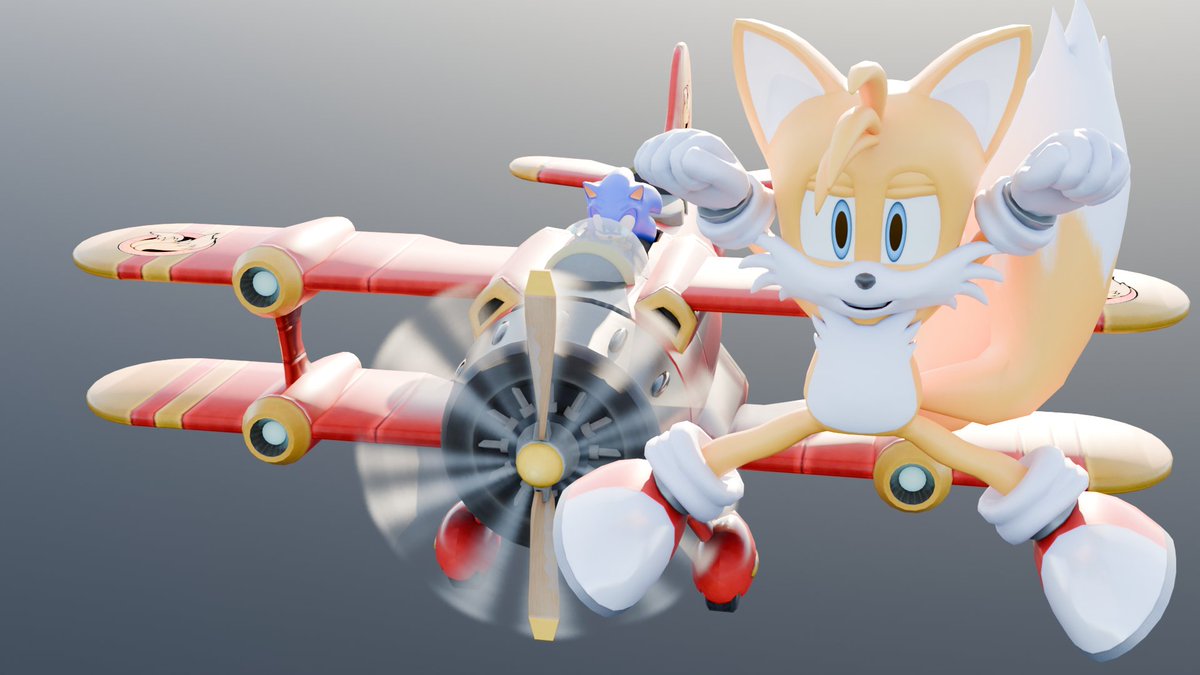 KitSunZoro's tweet photo. #35DaysSonic Day 13: Epilogue
 For Epilogue, I recreated this ending scene from Sonic 2.

#Blender #Sonic #Tails #Art https://t.co/sPoYxjgjg8