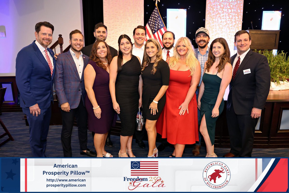 TBYR's tweet photo. Tampa Bay Young Republicans out supporting the Hillsborough GOP for the Freedom 250 Gala! https://t.co/EteEocYUWw