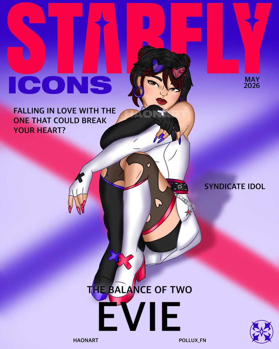 haonArt's tweet photo. STARFLY - ICONS: Heartbreaker Evie | Fortnite Art

Heartbreaker Evie graces the cover of STARFLY.

Check thread for no text variant!

Who should be on the next cover of STARFLY? 🦋✨

#Fortnite #FortniteArt #FortniteConcept #STARFLY https://t.co/fhC8t9xASm