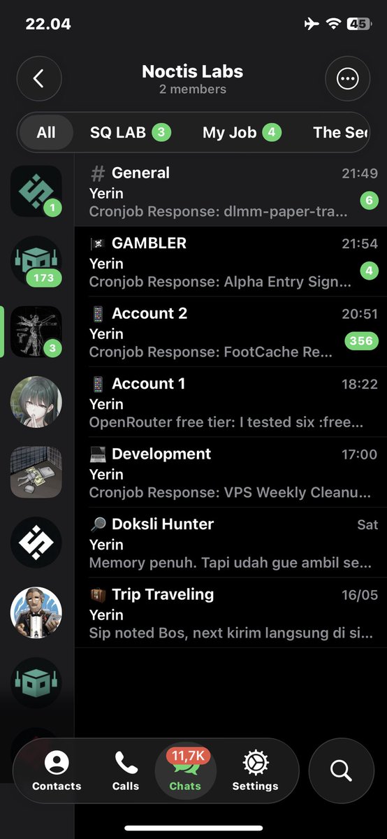 sequencetraders's tweet photo. Telegram juga bisa kok dari dulu
Caranya tinggal add chat id grub aja beres https://t.co/btYMoGaz2W