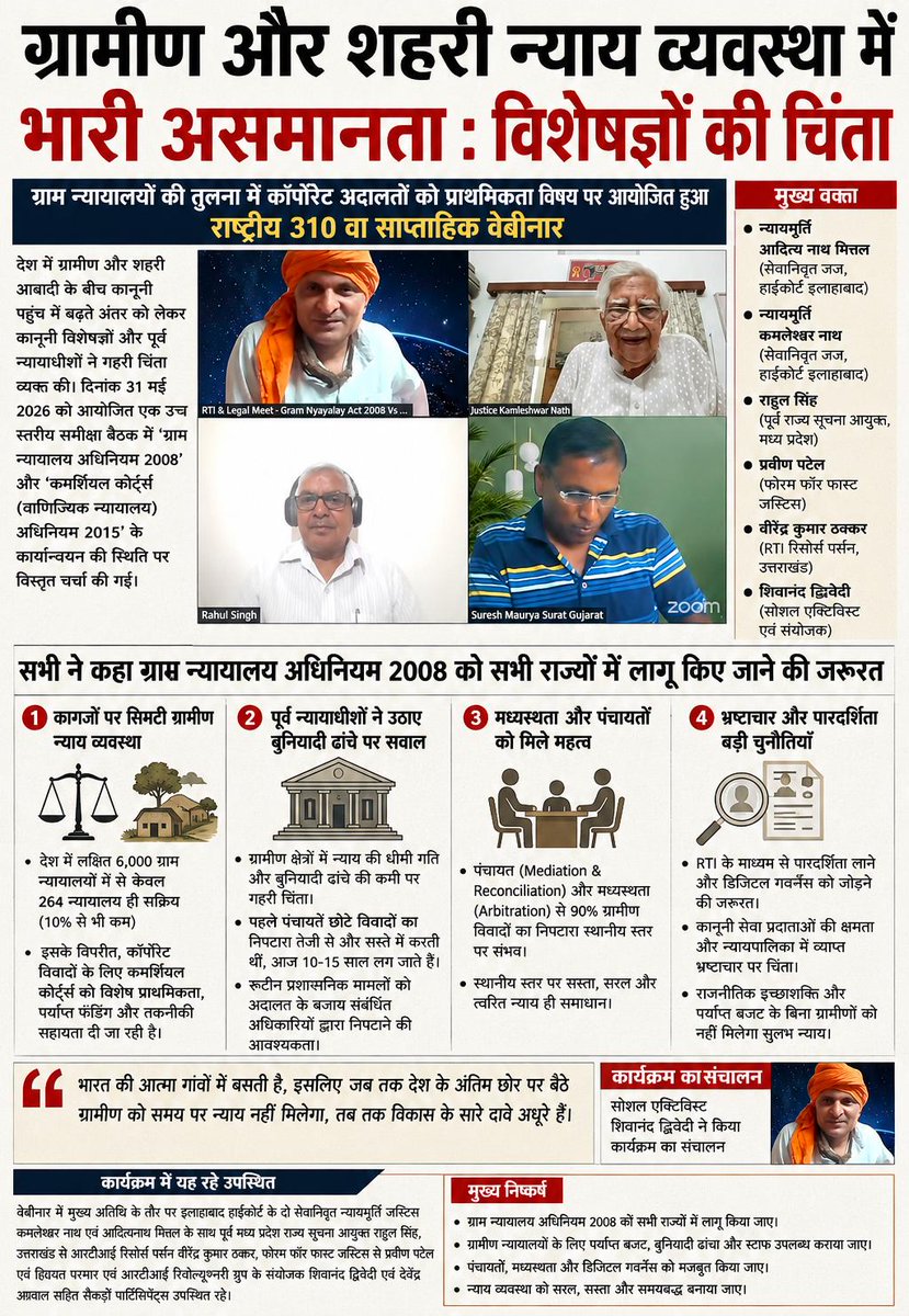 GramSabhaa's tweet photo. ग्रामीण न्याय व्यवस्था उपेक्षित, कॉर्पोरेट अदालतों को प्राथमिकता https://t.co/jEqy4iC1gd