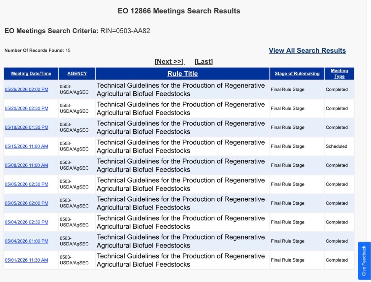 biofuelslaw's tweet photo. For those waiting for an updated GREET model for #45Z, guidelines for crop-based #biofuel feedstocks are likely next. The White House’s review of the guidelines appears to be wrapping up. https://t.co/rvfGZYKhMD