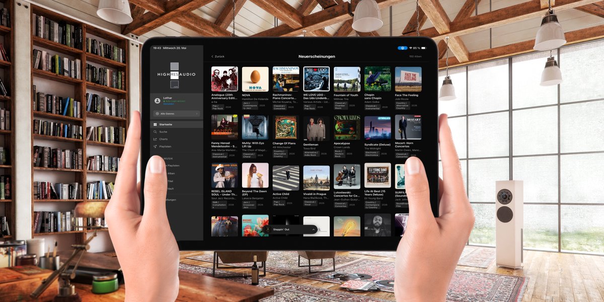 HIGHRESAUDIO's tweet photo. Stream your music to any device. 
Native HIGHRESAUDIO HRA-Streaming iOS App for iPhone and iPad.

HIGHRESAUDIO, German based the leading multi-genre music download and streaming service for the conscious listener, music-lover and Hi-Fi enthusiast, that cherish in obtaining the best sounding music source in 24bit, is releasing today a native Apple iOS App for iPhone and iPad for their high-resolution music-streaming subscription service. 

HIGHRESAUDIO was established in 2010 and has licensing distribution agreements with all major record companies, independent labels / artists and aggregators. 

The HIGHRESAUDIO Streaming iOS App is free of charge with any signed subscription model and is available from Apple's App Store. Links and description for the App you'll find in the footer of the HIGHRESAUDIO homepage https://t.co/jQAt2Hil1c. 

Key-Features: 

•  Access the full music archive - anytime / anywhere
•  Fully curated music service by top-notch music journalists 
•  Curated and editorially maintained playlists
•  Playlists based on Gerne and Themes
•  Personal User-Profile (Genre-Mode) 
•  AirPlay 2 (connect and stream wirelessly to any Apple AirPlay device) 
•  DLNA/UPnP (connect and stream wirelessly to any DLNA/UPnP device) 
•  Bluetooth (connect and stream wirelessly to any Bluetooth device) 
•  HRA-VirtualVault  (access and stream all your HRA-downloaded purchases)

Personal User-Profile (Genre-Mode)
Throughout a filter in the HIGHRESAUDIO Streaming App, the content of our streaming service can be customized to the personal music needs and requirements. When registering and subscribing, we ask for gender, age, preferred artists, genres and moods. This user-profile is saved and the filter which may be switched on and off in HIGHRESAUDIO Streaming App will change the content of the streaming service in the iOS App as desired. In the HIGHRESAUDIO account settings, the filter can be altered and saved and switched offed at anytime.

Customers that don't have a subscription, can still download the iOS App and stream free-of-charge their purchased HRA downloads from the HRA-VirtualVault (a private locker) server. 

The well build and clearly structured iOS App, offers the customer an intuitive navigation to access: New Releases, Back-Catalogue, Editorial Recommendations, Performance Charts, Multi-Genre Playlists, Discover Mode, Customize Personal User-Profile (Genre-Mode), Create Own Playlists, Edit Playlists. 

HIGHRESAUDIO doesn't manipulate, re-encode or use any filters to match the volume level across playlists of an album or curated playlists. Customers receive unaltered and full dynamics - different for each track, album, playlist. HIGHRESAUDIO doesn't down-sample on-the-fly or uses adaptive-streaming to adjust to narrow bandwidth connections. The worldwide play-out of the streams to the customer, goes via the Akamai Cloud. Most expensive but the very best solution!   

HRA-Streaming by subscription:

• 7 days free trial
• HRA-Streaming: Special price: 79,00 EUR / 69,00 GBP (6 months)
• HRA-Streaming: Special price: 149,00 EUR / 129,00 GBP (12 months) 
• HRA-Streaming + Downloads*: 199,00 EUR / 169,00 GBP Streaming + Downloads (12 months)

*With the Download option in the streaming subscription, the customer buys Downloads at a permanent discount of 30%. An attractive offer in case the customer wants to own his favorite albums or uses a music server.  

HIGHRESAUDIO Streaming is also integrated in almost all well-known Hi-Fi manufacturers. A current list, you'll find in the footer of the HIGHRESAUDIO homepage.

Available in the Apple App Store from 5th June 2026. 

https://t.co/fuehXKeDjh