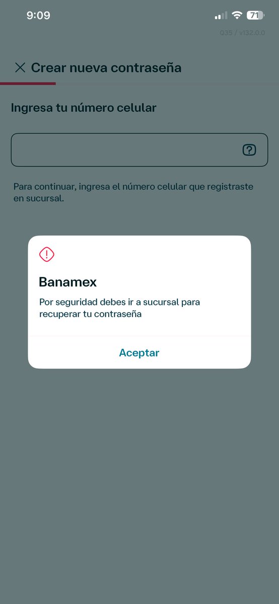 MarckLeblank's tweet photo. @BanamexContacto esto me sale desde ayer fui a sucursal y que esperara por que no servía la app necesito hacer pagos. https://t.co/EDFMdy8XmF