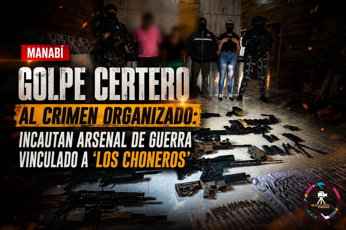 Migue_Alulema's tweet photo. 🚨 #Manabí | Importante operativo deja al descubierto un presunto centro de acopio de armamento en Jama.

📹 Más detalles en el siguiente video:
https://t.co/LqcCFKPs1M

#Ecuador #Jama #Seguridad #CrimenOrganizado #Noticias #Actualidad #MigualashProduction https://t.co/EtZV116dxL