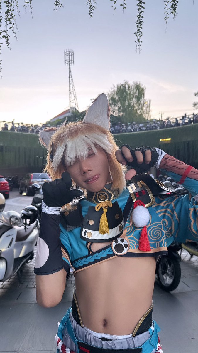 yostalgicc's tweet photo. Hari ini tadi cosplay Gorou 😋 https://t.co/lu9mEutlVu
