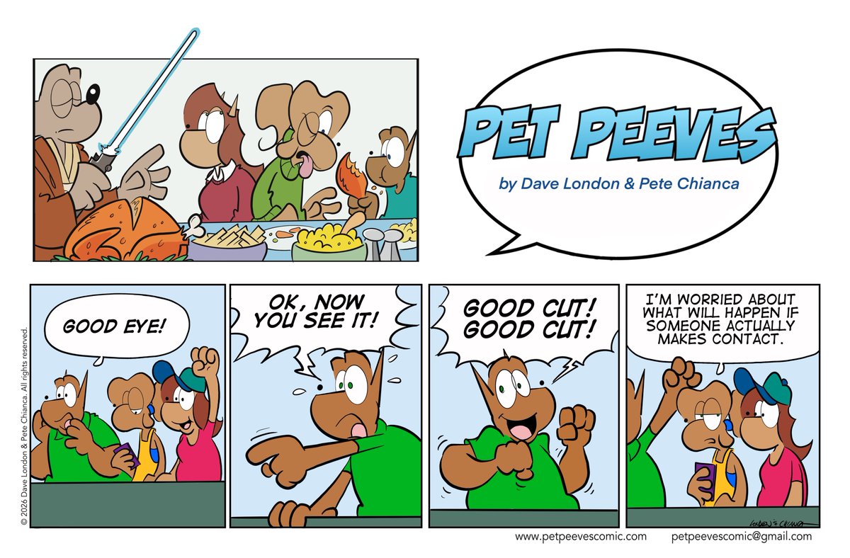 PetPeevesComic's tweet photo. Pet Peeves, May 31, 2026: Grandpa Hank is boosterish. #grandparents #youthsports #boosters #comicstrip #humor https://t.co/1EDCTT7c9d
