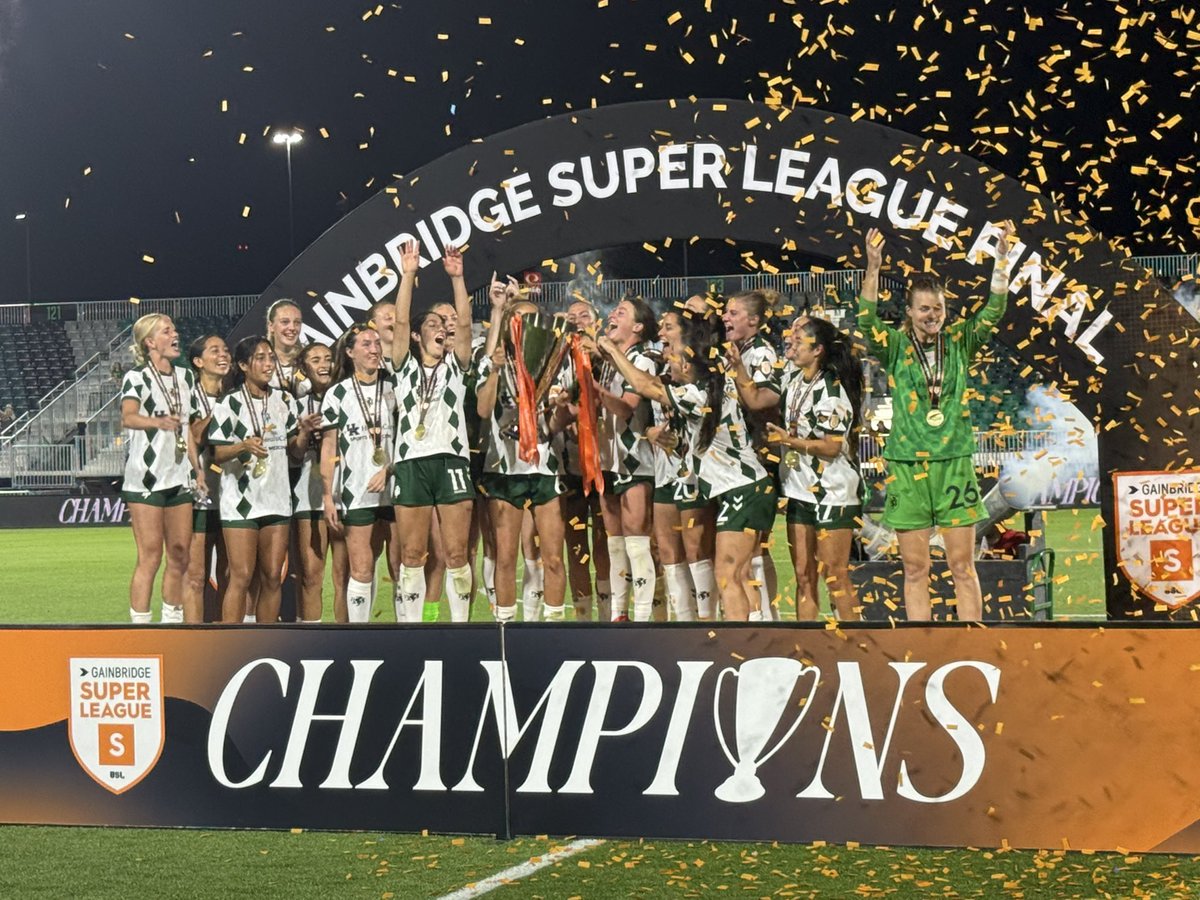 CraneBird22's tweet photo. It all started with writing about a team with no name &amp; no crest. Now here we are. League Champs!

It feels like the greatest payoff, but the real win was supporting this team &amp; getting to celebrate with family &amp; friends we've made. This isn't just sports, it's community! https://t.co/i8wCxwJJnu
