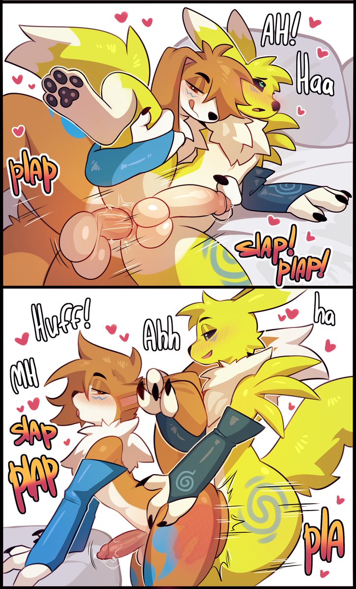 ThatRenamon's tweet photo. Sometimes Renamons just need to get some excess data out of their systems. It's always good to have a friend to share data with in a pinch, even if the SQL injection can cause overflows. 💛✨ https://t.co/tmeafTAk8n