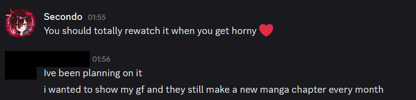 Secondo2D's tweet photo. Yes, the anime in question is Seraph of the End.
I'm sure the next re-watch will be amazing :3
High resolution: https://t.co/9GnMnLK11b https://t.co/dlTsM0x4sy