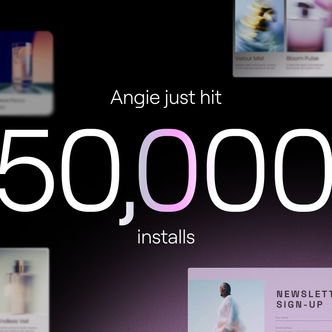 miriamschwab's tweet photo. We grew so quickly we didn't have time to announce 40,000 Angie installs. Now we're already at 50,000 🥳

Thanks to @Elementor_Angie, people are building things they say they wouldn't have attempted before. The gap between knowing what to build and manifesting it has disappeared, and now creators can deploy what they dream.

If you're one of the 50,000, we'd love to hear what you're building!