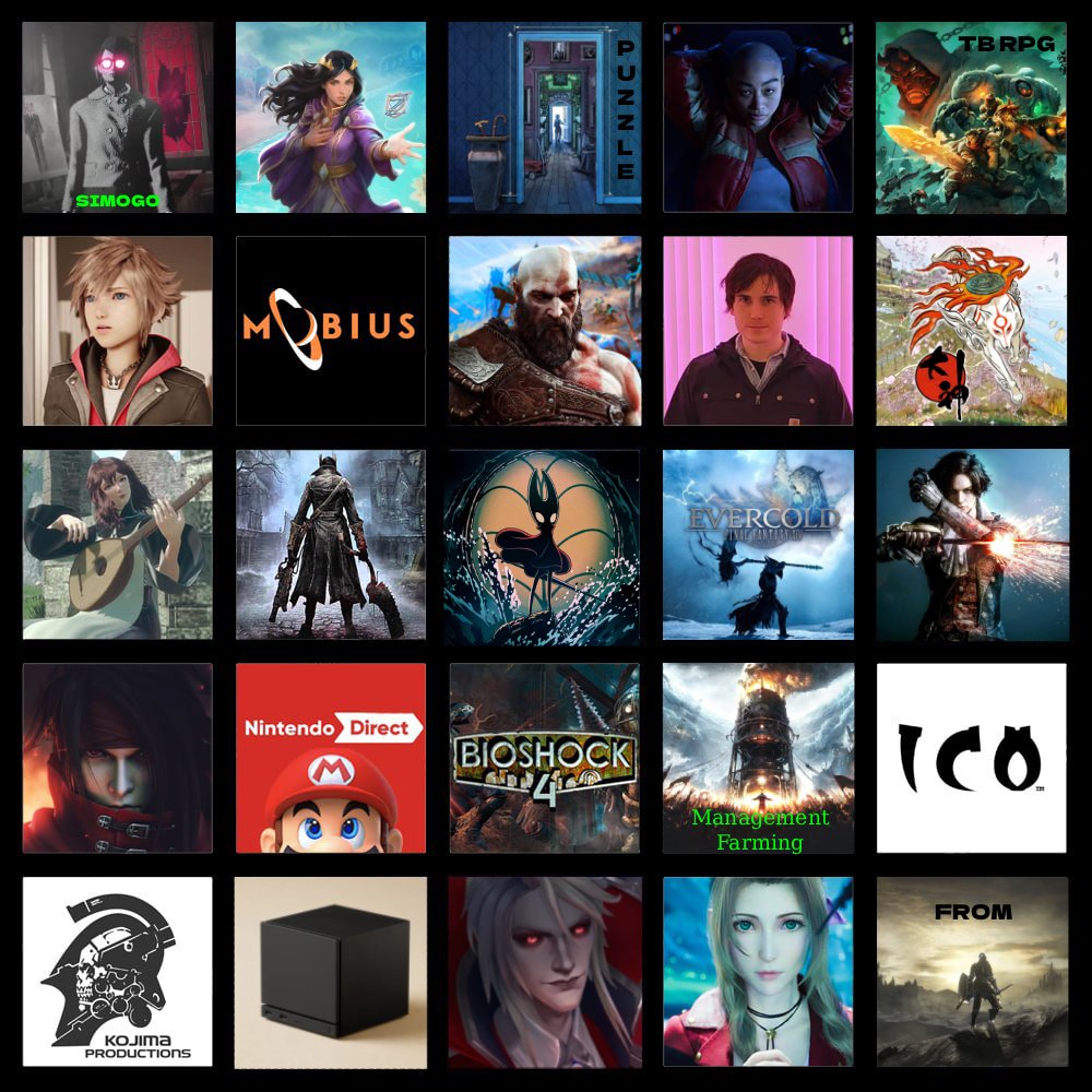 AraideSensei's tweet photo. My "E3" bingo 2026.

A lot of hopes and dreams, because why not?

I don't actually expect most of these to happen, but a few of them might! https://t.co/Zto0H4fhHc