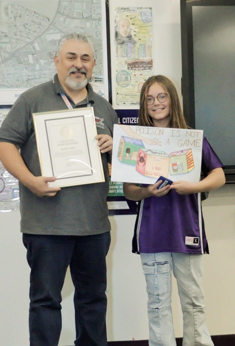 ELPASO_ISD's tweet photo. We proudly celebrate Ian Camargo from Bobby Joe Hill PK–8 and Sophia Salas from Hartley PK–8 for their outstanding achievements in the 2026 Poison Prevention Poster Contest! 🎨🌟

Ian earned 2nd place in El Paso County, and Sophia earned 1st place. 🏆 https://t.co/isNzJM81fN