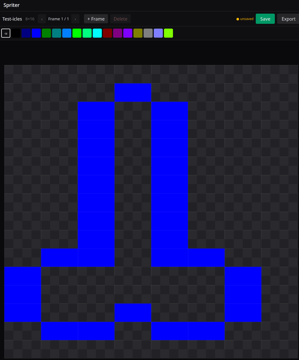 code_wizard_uk's tweet photo. A normal person would just use whatever sprite tools are available. And then there's me building my own because none of them have a workflow I like. This feels much more intuitive for me than any of the ones I've tried using that other people have made. This is why vibe coding is awesome. For making little tools to use yourself there's nothing better.