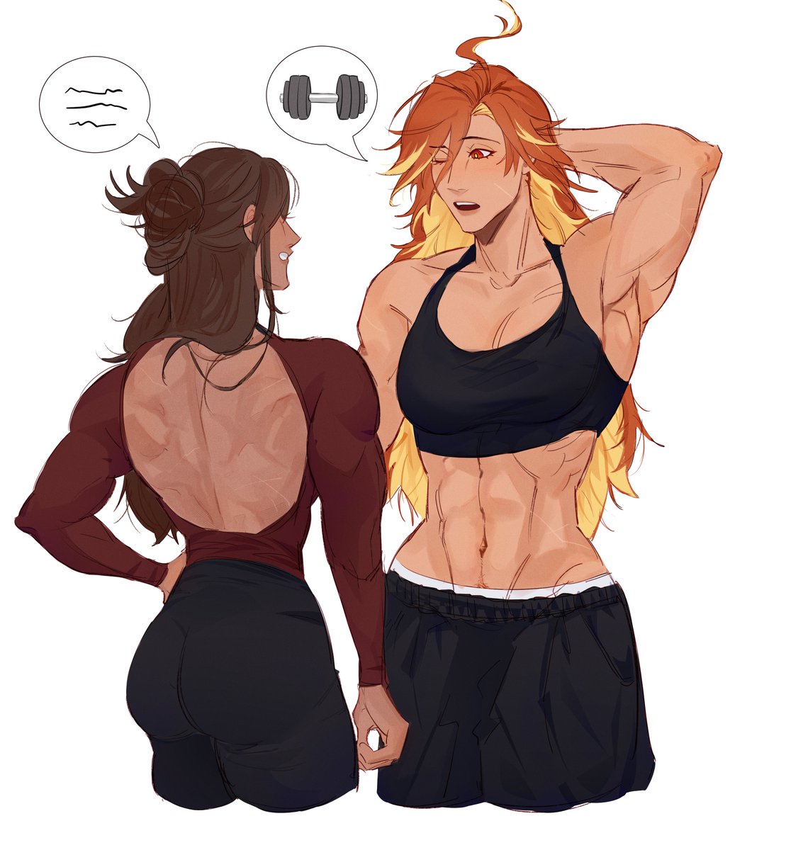 Skebooby's tweet photo. Gym buddies
#GenshinImpact https://t.co/V9XdH3uWOm