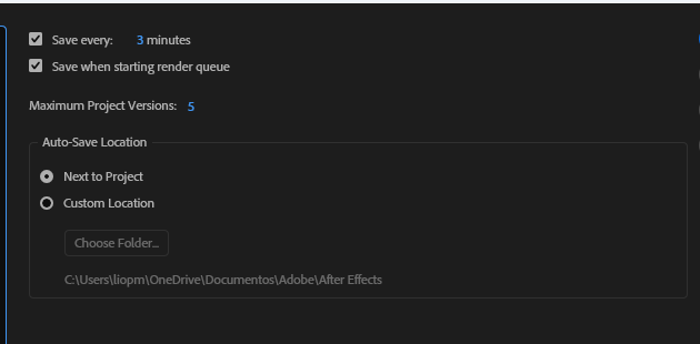 bitsgits900's tweet photo. @senambula configura o auto save pa algo mais ou menos assim, pq dai salva a cada 3 minutos e só tem 5 versões pa n lotar teu hd https://t.co/DoRRDjq5ak