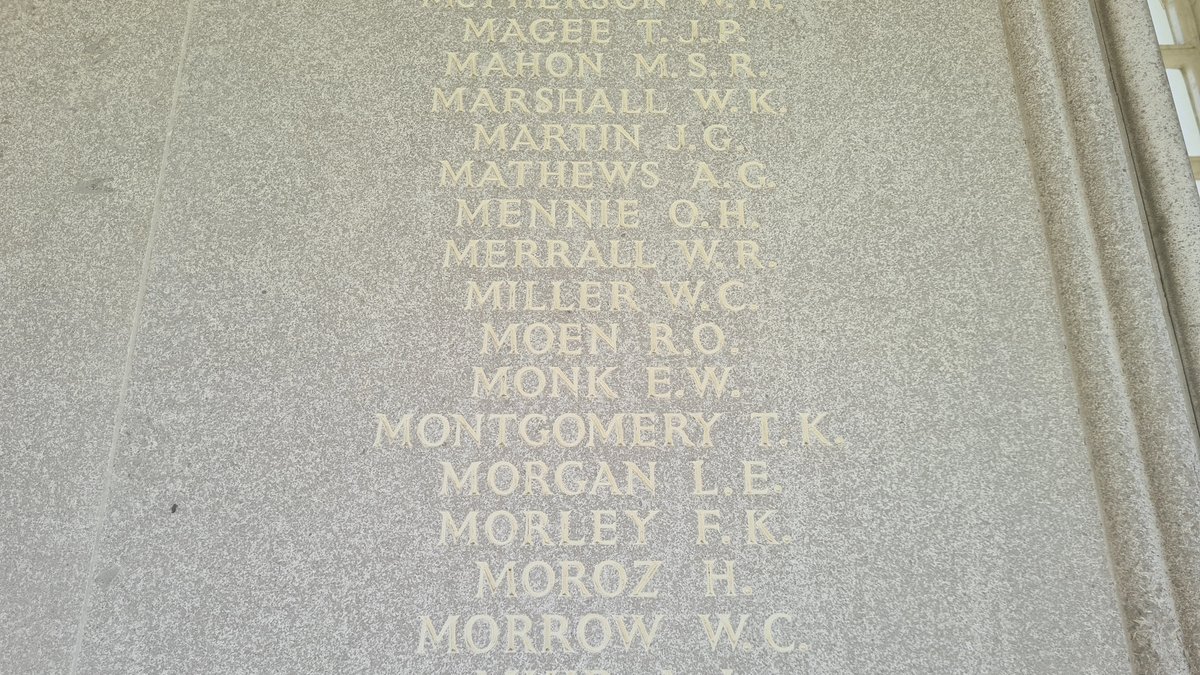 NormandyGuide's tweet photo. The fourth, F/O R.O. Moen, has no known grave. He's commemorated at the Air Forces Memorial, Runnymede https://t.co/HM5Se8YJln