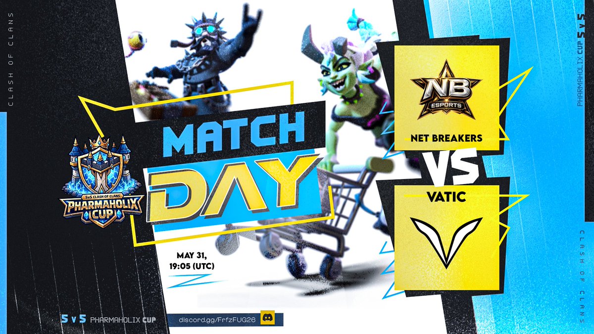 NBESPORTSA's tweet photo. Today We start our first match at 20:00🇪🇸 in skc @elcuevas02 

Then at 21:00🇪🇸 go with the war of the day vs @vatic_coc https://t.co/QxiVWffnx8