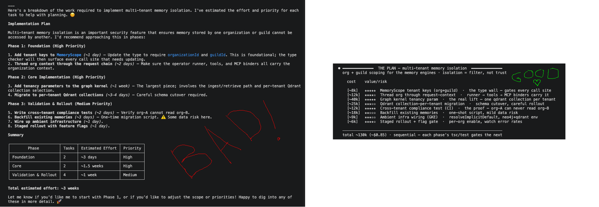 agentik_ai's tweet photo. PRO TIP : ask @claudeai to estimate time not in hours (it's literally useless, it will be done in minutes anyway) but in tokens and value. Prompt in comment 👇 https://t.co/t63yx3OFso