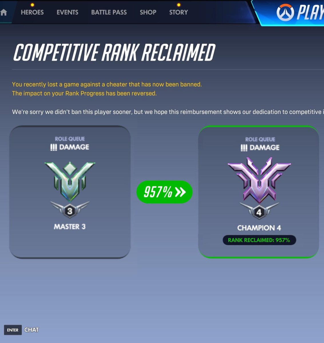 wkeepy's tweet photo. Woke up to a new peak! Finally Champ :D https://t.co/QMY1Rom9eO