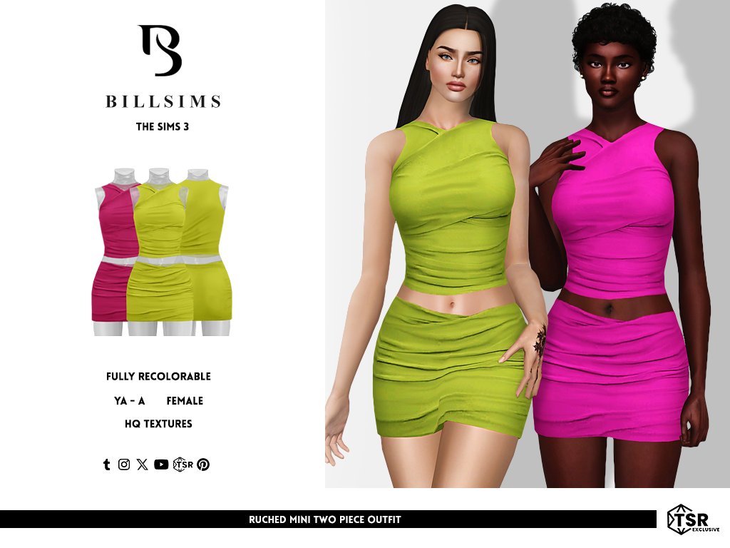 billsims_cc's tweet photo. Ruched Mini Two Piece Outfit
Grab yours now exclusively over at @TheSimsResource!
π The Sims 3:
https://t.co/pXpuB9ITQ8
π The Sims 4:
https://t.co/ej2EUjLVs6
#thesims3 #thesims4 #thesims3cc #thesims4cc https://t.co/95qng8b9bW