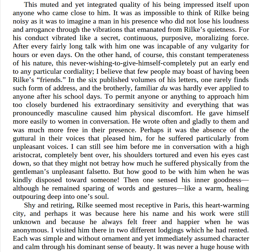 TiresianLaddie's tweet photo. Rainer Maria Rilke was such a sensitive young man that he could barely tolerate being in the presence of masculine men, being horrified by their brusqueness and boorishness, and experienced intense physical pain from hearing guttural male voices. https://t.co/bX1RoZjzig