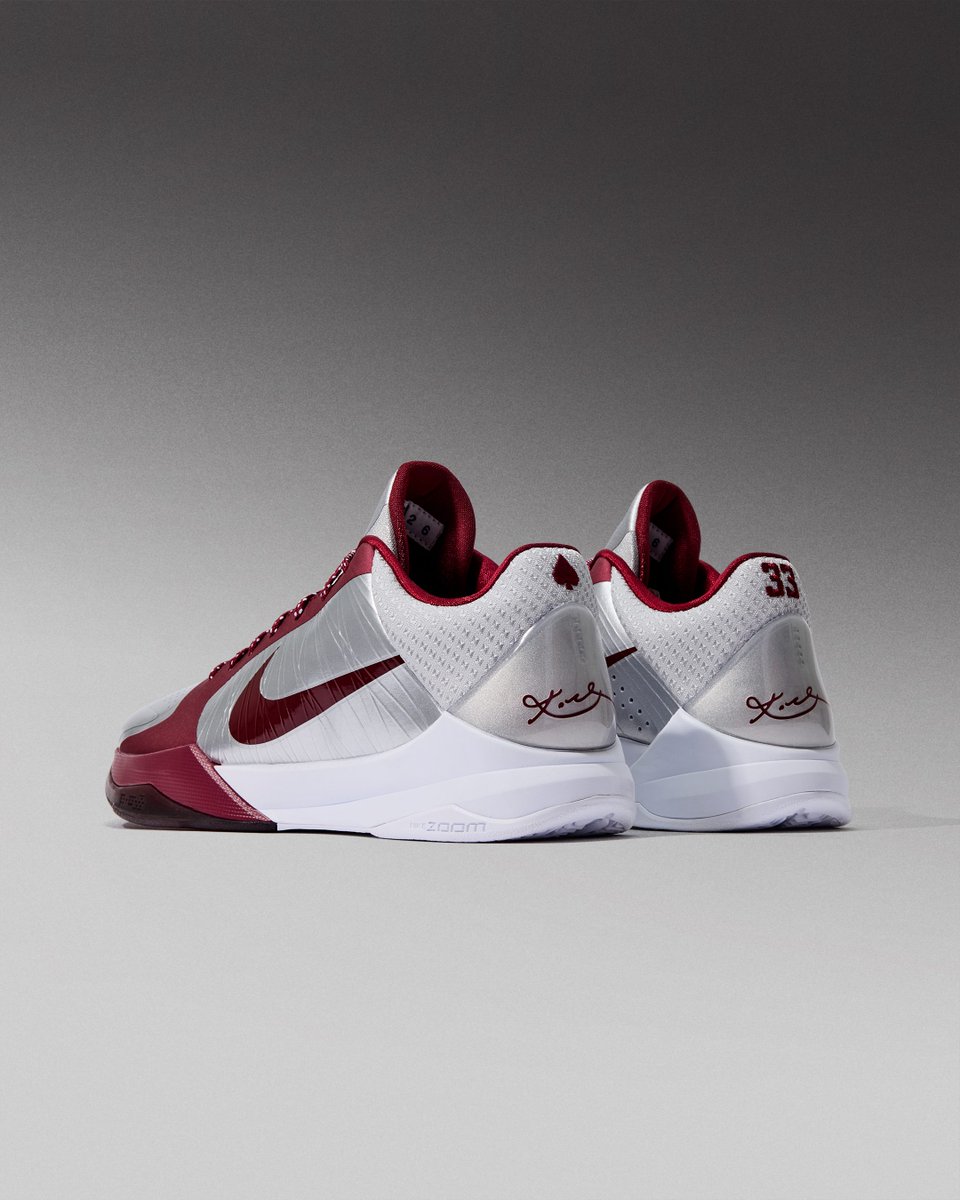 flightclub's tweet photo. Before the five chips, the MVP hardware and the global Black Mamba phenomenon, there was a teenage phenom dominating Pennsylvania gymnasiums. The Nike Zoom Kobe 5 Protro 'Lower Merion Aces' 2026 brings it back to where the obsession started, paying direct homage to Kobe Bryant’s high school alma mater. Dressed in a sleek Metallic Silver upper with aggressive Team Red accents, this silhouette replicates the legendary Aces road uniforms. Look closer and you will spot cherished details: the high school’s signature spade logo and Kobe's jersey number embroidered on the heels.

Shop now: https://t.co/M0B3l3hq40