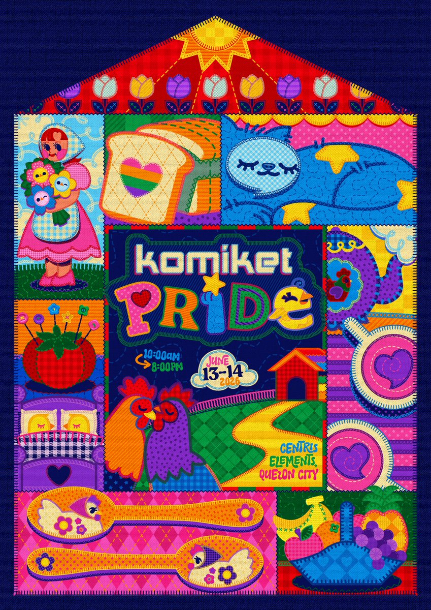 KomiketPH's tweet photo. HOME IS WHERE THE LOVE IS 🏡🌈💗

Komiket proudly presents #KOMIKETPRIDE! Come home this June 13-14 and join us in celebrating queer komiks, art, and community at Centris Elements, 10-8pm.

Stay tuned for more exciting announcements 😻

Poster designed by @jou_ache 🐣 https://t.co/Ma1O10CA0W