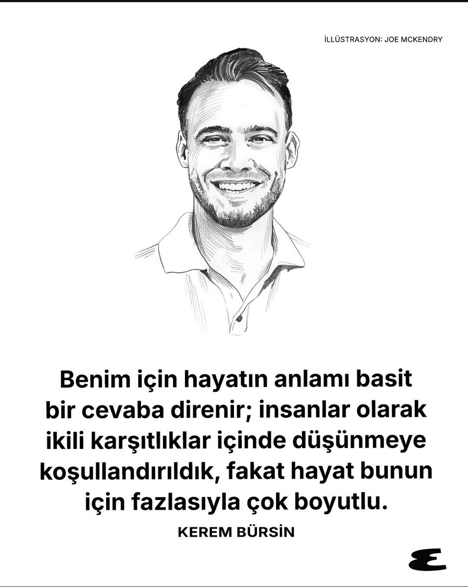 Louribursin's tweet photo. "For me, the meaning of life resists a simple answer; as human beings, we are conditioned to think in dual oppositions, but life is far too multidimensional for that."
#KeremBürsin https://t.co/J1daYkQppv