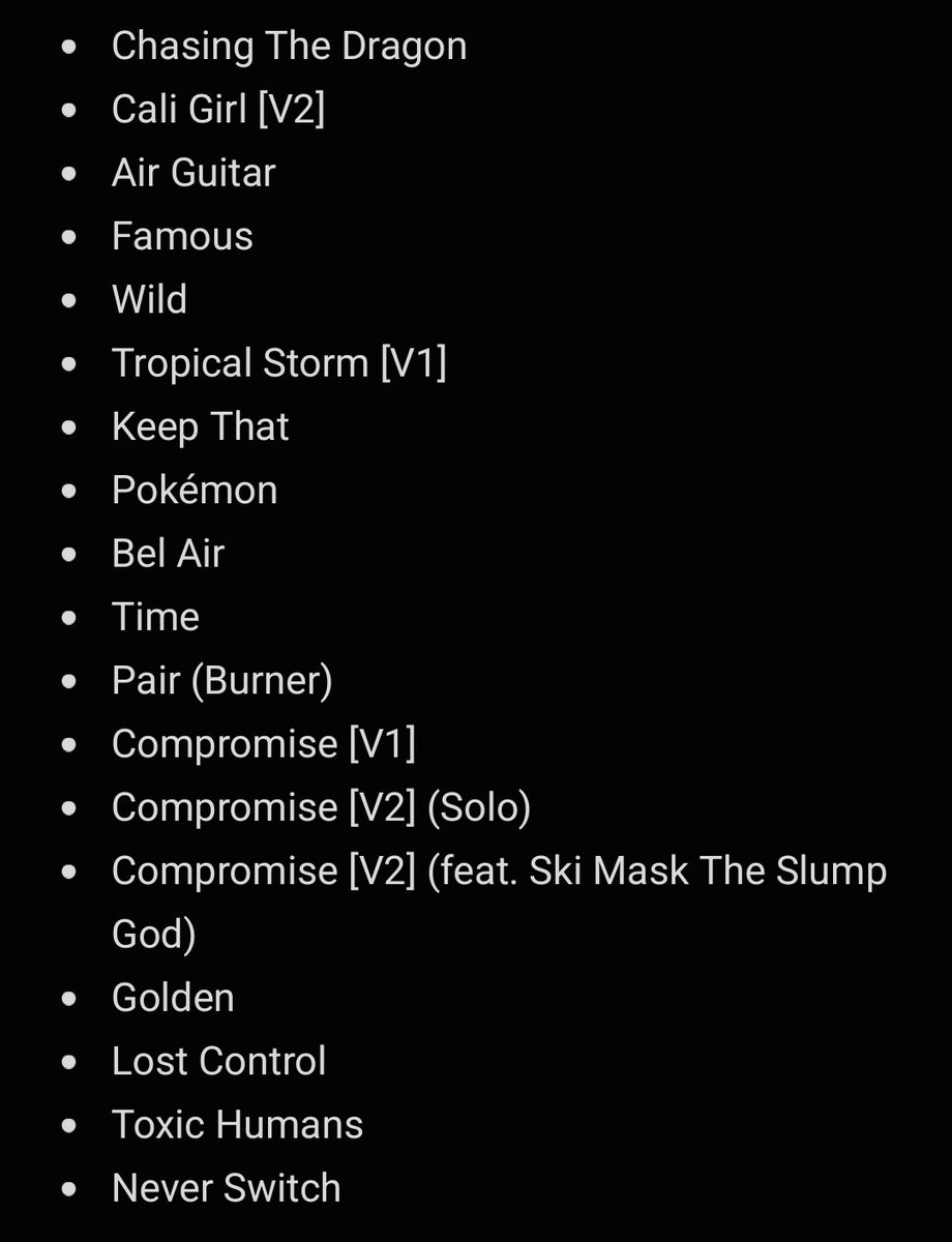 flamexcult's tweet photo. Juice WRLD songs that have leaked this year, and so many are grails 🤯🤯🤯 https://t.co/7cEdyVukdC