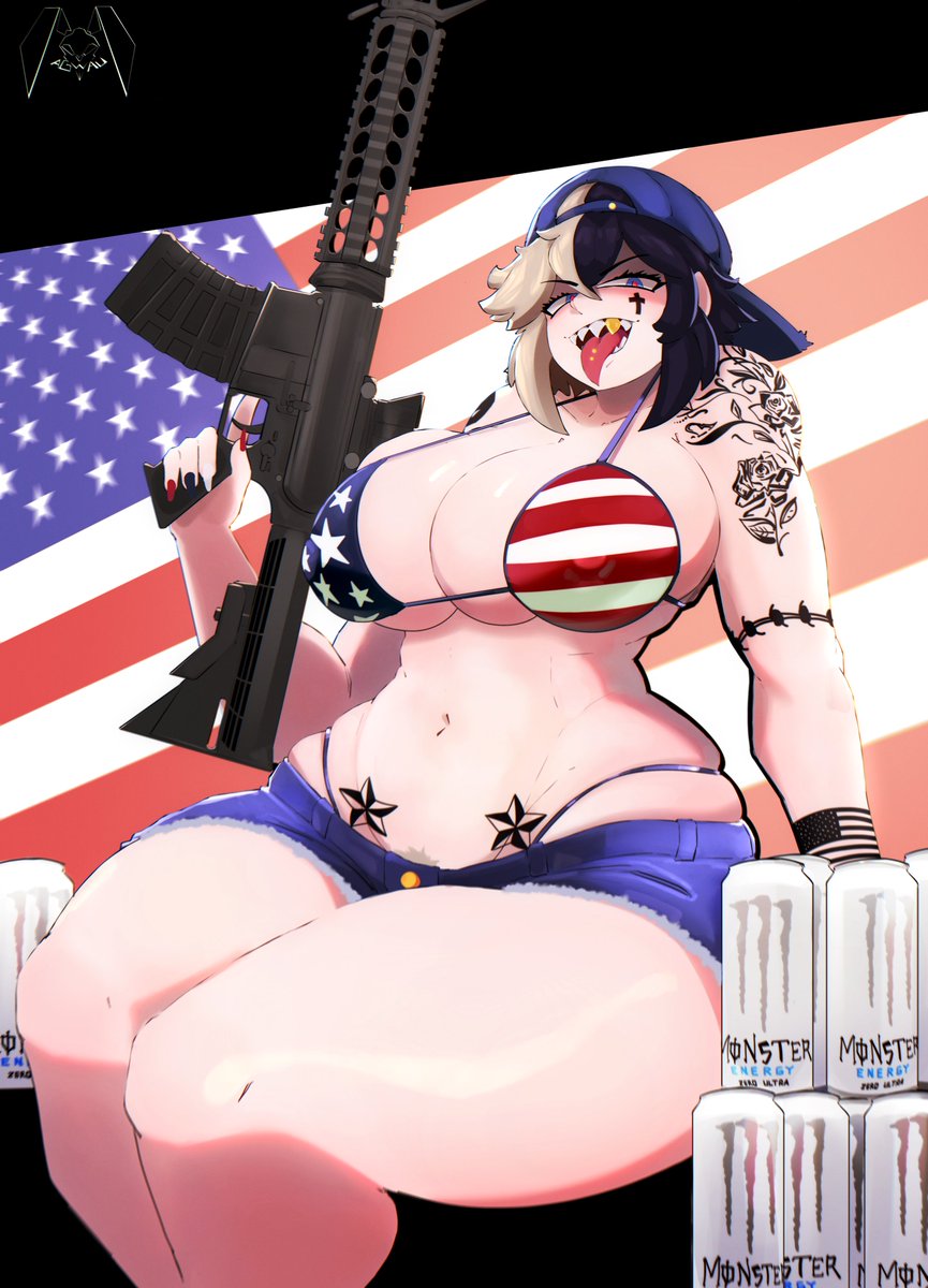 AGWAUsername's tweet photo. 🇺🇸🇺🇸🇺🇸THE COMMIE CRUSHER!!!! 🇺🇸🇺🇸🇺🇸 
#fanartㅤㅤㅤㅤ 

Creature owned by @HereticDesignCo https://t.co/KTWr9JoUYT